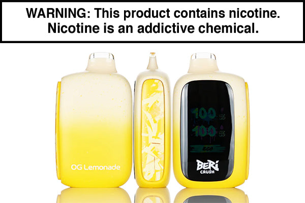 BERI CRUSH 50K DISPOSABLE VAPE - 50,000 PUFFS OG Lemonade