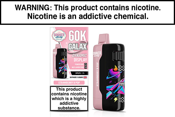 DINNER LADY GALEX 60K DISPOSABLE VAPE - 60,000 PUFFS Strawberry B Pop