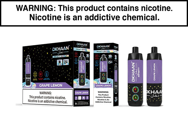 DKHAAN INFINITY 25K DISPOSABLE VAPE - 25000 PUFFS Grape Lemon