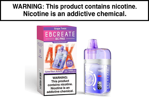 EB CREATE BC PRO DISPOSABLE VAPE - 40,000 PUFFS Grape Twist