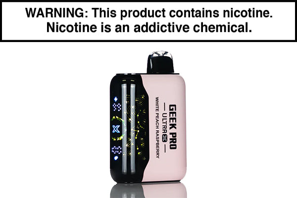 GEEK PRO ULTRA X 45K DISPOSABLE VAPE - 45,000 PUFFS White Peach Raspberry