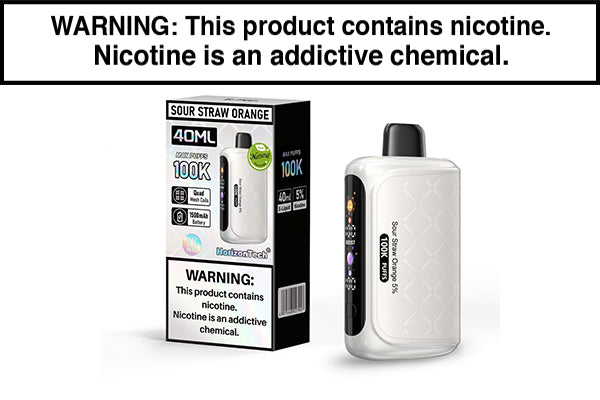 HORIZONTECH 100K DISPOSABLE VAPE - 100,000 PUFFS Sour Straw Orange