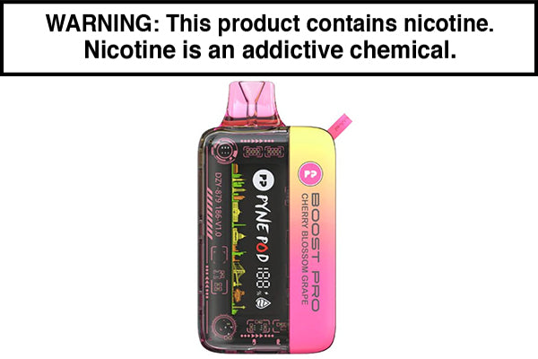 PYNE POD BOOST PRO 20K DISPOSABLE VAPE - 20,000 PUFFS Cherry Blossom Grape