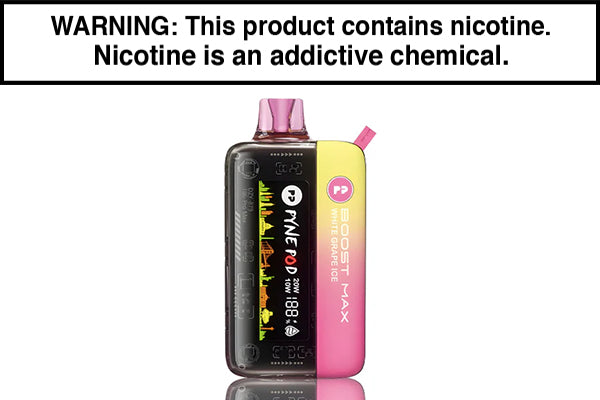 PYNE POD BOOST PRO MAX 30K DISPOSABLE VAPE - 30,000 PUFFS White Grape Ice