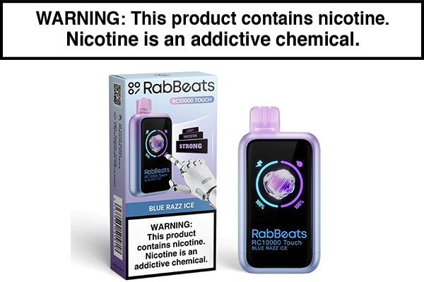 RABBEATS RC10000 TOUCH DISPOSABLE VAPE - 10,000 PUFFS Blue Razz Ice