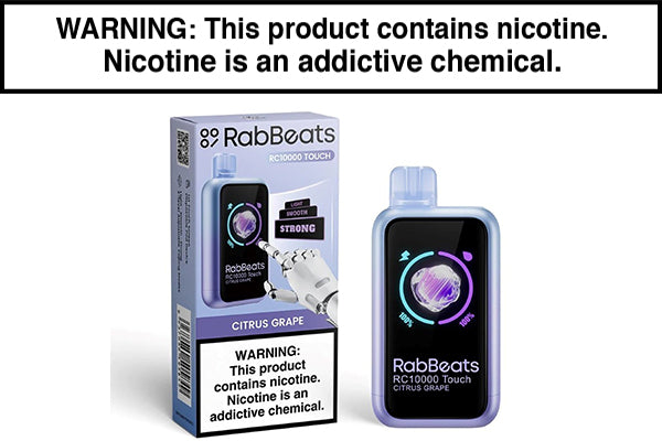 RABBEATS RC10000 TOUCH DISPOSABLE VAPE - 10,000 PUFFS Citrus Grape