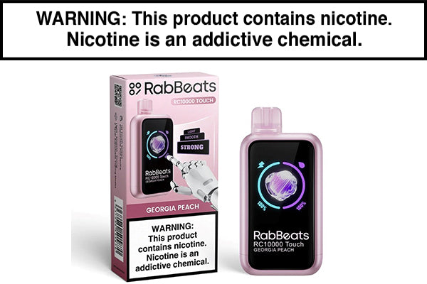 RABBEATS RC10000 TOUCH DISPOSABLE VAPE - 10,000 PUFFS Georgia Peach