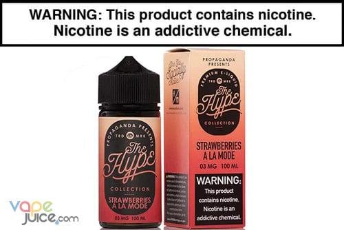 Strawberries A La Mode - The Hype Collection 100ml | 60ml - Vape Juice