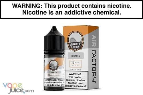 Tobacco by Air Factory Salt - 30ML - Vape Juice