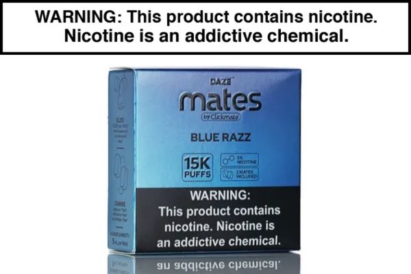 7 DAZE CLICKMATE MATES RECHARGE DISPOSABLE VAPE PODS - 15,000 PUFFS (2 PACK) - Image 2