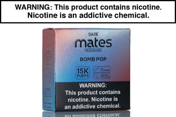7 DAZE CLICKMATE MATES RECHARGE DISPOSABLE VAPE PODS - 15,000 PUFFS (2 PACK) - Image 3