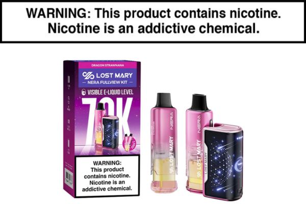 LOST MARY NERA FULLVIEW 70K DISPOSABLE FULL KIT - 70,000 PUFFS - Image 2